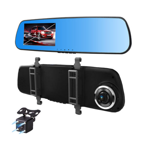 Acheter E-ACE 10 pouces voiture DVR miroir FHD 1080P tableau de bord caméra  enregistreur vidéo caméra de voiture double objectif rétroviseur Auto avec  caméra de recul