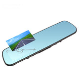 E-ACE Full HD 1080P Car Dvr Camera Mirror With Dual Lens Video Recorder Dvrs Rearview Cameras 10 Led Light Night Vision Dash Cam