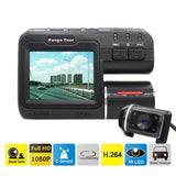 Dual Lens Car DVR Camera I1000S Full HD 1080P 2.0"LCD Dash Cam+Rear View Camera+8 IR Led Light Night Vision H.264 Video Recorder
