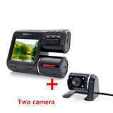 Dual Lens Car DVR Camera I1000S Full HD 1080P 2.0"LCD Dash Cam+Rear View Camera+8 IR Led Light Night Vision H.264 Video Recorder
