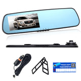 E-ACE Full HD 1080P Car Dvr Camera Mirror With Dual Lens Video Recorder Dvrs Rearview Cameras 10 Led Light Night Vision Dash Cam